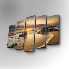 Wallity Cuadro Decorativo en Lienzo 5 Piezas 5PUC-025 Multicolor